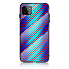 Carcasa Bumper Funda Silicona Espejo Gradiente Arco iris LS2 para Samsung Galaxy A22 5G Azul