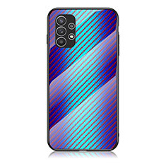 Carcasa Bumper Funda Silicona Espejo Gradiente Arco iris LS2 para Samsung Galaxy A23 4G Azul
