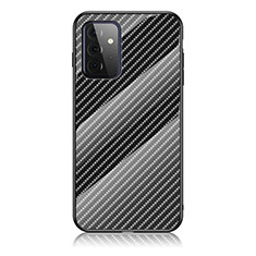 Carcasa Bumper Funda Silicona Espejo Gradiente Arco iris LS2 para Samsung Galaxy A72 5G Negro