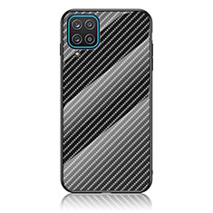 Carcasa Bumper Funda Silicona Espejo Gradiente Arco iris LS2 para Samsung Galaxy M12 Negro