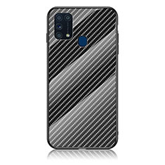 Carcasa Bumper Funda Silicona Espejo Gradiente Arco iris LS2 para Samsung Galaxy M31 Negro