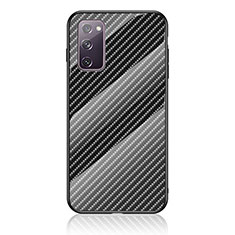 Carcasa Bumper Funda Silicona Espejo Gradiente Arco iris LS2 para Samsung Galaxy S20 FE 4G Negro