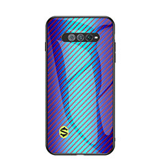 Carcasa Bumper Funda Silicona Espejo Gradiente Arco iris LS2 para Xiaomi Black Shark 4S 5G Azul