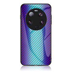 Carcasa Bumper Funda Silicona Espejo Gradiente Arco iris LS2 para Xiaomi Mi 13 Ultra 5G Azul