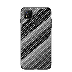 Carcasa Bumper Funda Silicona Espejo Gradiente Arco iris LS2 para Xiaomi POCO C3 Negro