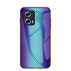 Carcasa Bumper Funda Silicona Espejo Gradiente Arco iris LS2 para Xiaomi Poco X4 GT 5G Azul