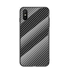 Carcasa Bumper Funda Silicona Espejo Gradiente Arco iris LS2 para Xiaomi Redmi 9A Negro