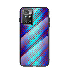 Carcasa Bumper Funda Silicona Espejo Gradiente Arco iris LS2 para Xiaomi Redmi Note 11 4G (2021) Azul