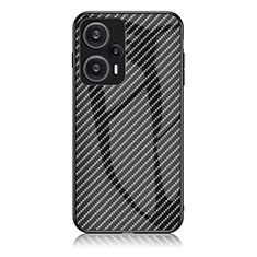 Carcasa Bumper Funda Silicona Espejo Gradiente Arco iris LS2 para Xiaomi Redmi Note 12 Turbo 5G Negro