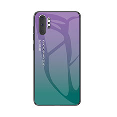 Carcasa Bumper Funda Silicona Espejo Gradiente Arco iris M01 para Samsung Galaxy Note 10 Plus 5G Multicolor