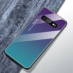 Carcasa Bumper Funda Silicona Espejo Gradiente Arco iris M01 para Samsung Galaxy S10 5G Multicolor