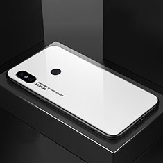 Carcasa Bumper Funda Silicona Espejo Gradiente Arco iris M01 para Xiaomi Mi 6X Blanco