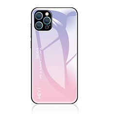 Carcasa Bumper Funda Silicona Espejo Gradiente Arco iris para Apple iPhone 16 Pro Rosa