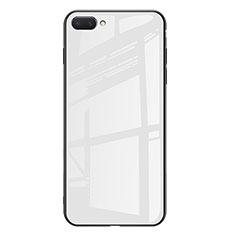 Carcasa Bumper Funda Silicona Espejo Gradiente Arco iris para Huawei Honor 10 Blanco