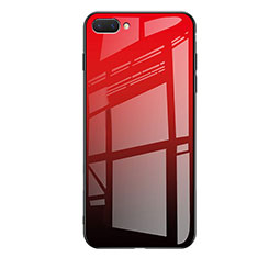 Carcasa Bumper Funda Silicona Espejo Gradiente Arco iris para Huawei Honor 10 Rojo