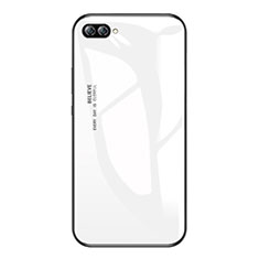 Carcasa Bumper Funda Silicona Espejo Gradiente Arco iris para Huawei Nova 2S Blanco