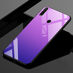 Carcasa Bumper Funda Silicona Espejo Gradiente Arco iris para Huawei Nova 4e Morado