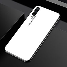 Carcasa Bumper Funda Silicona Espejo Gradiente Arco iris para Huawei P Smart Pro (2019) Blanco
