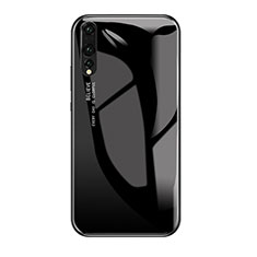 Carcasa Bumper Funda Silicona Espejo Gradiente Arco iris para Huawei P20 Pro Negro