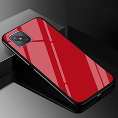 Carcasa Bumper Funda Silicona Espejo Gradiente Arco iris para Oppo A92s 5G Rojo