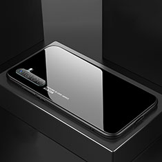 Carcasa Bumper Funda Silicona Espejo Gradiente Arco iris para Realme X2 Negro