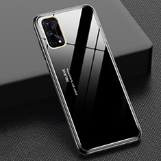 Carcasa Bumper Funda Silicona Espejo Gradiente Arco iris para Realme X7 5G Negro