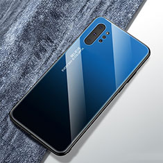 Carcasa Bumper Funda Silicona Espejo Gradiente Arco iris para Samsung Galaxy Note 10 Plus Azul