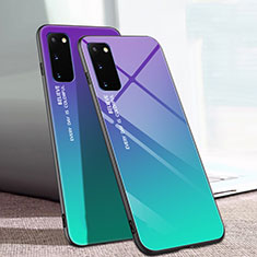 Carcasa Bumper Funda Silicona Espejo Gradiente Arco iris para Samsung Galaxy S20 Multicolor