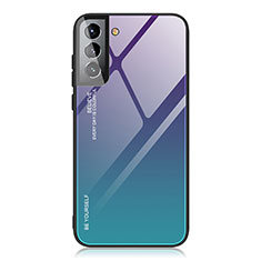 Carcasa Bumper Funda Silicona Espejo Gradiente Arco iris para Samsung Galaxy S23 5G Morado