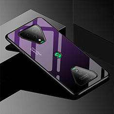 Carcasa Bumper Funda Silicona Espejo Gradiente Arco iris para Xiaomi Black Shark 3 Morado