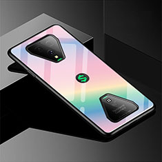 Carcasa Bumper Funda Silicona Espejo Gradiente Arco iris para Xiaomi Black Shark 3 Rosa