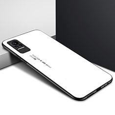 Carcasa Bumper Funda Silicona Espejo Gradiente Arco iris para Xiaomi Civi 1S 5G Blanco