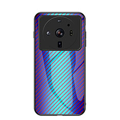 Carcasa Bumper Funda Silicona Espejo Gradiente Arco iris para Xiaomi Mi 12 Ultra 5G Azul