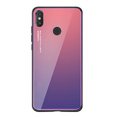 Carcasa Bumper Funda Silicona Espejo Gradiente Arco iris para Xiaomi Mi 8 SE Morado