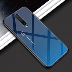 Carcasa Bumper Funda Silicona Espejo Gradiente Arco iris para Xiaomi Poco X2 Azul
