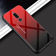 Carcasa Bumper Funda Silicona Espejo Gradiente Arco iris para Xiaomi Redmi 8 Rojo