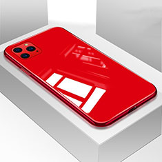 Carcasa Bumper Funda Silicona Espejo M01 para Apple iPhone 11 Pro Max Rojo