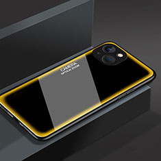 Carcasa Bumper Funda Silicona Espejo M01 para Apple iPhone 14 Amarillo