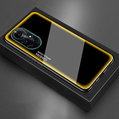 Carcasa Bumper Funda Silicona Espejo M01 para Huawei Nova 8 Pro 5G Amarillo