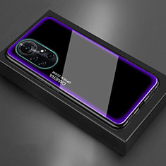 Carcasa Bumper Funda Silicona Espejo M01 para Huawei Nova 8 Pro 5G Morado