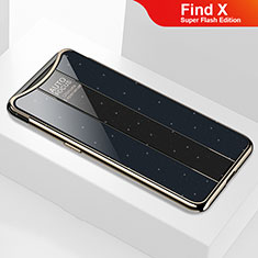 Carcasa Bumper Funda Silicona Espejo M01 para Oppo Find X Super Flash Edition Negro