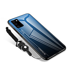 Carcasa Bumper Funda Silicona Espejo M01 para Samsung Galaxy S20 FE 4G Azul