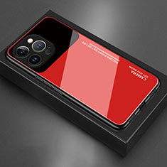 Carcasa Bumper Funda Silicona Espejo M02 para Apple iPhone 13 Pro Rojo