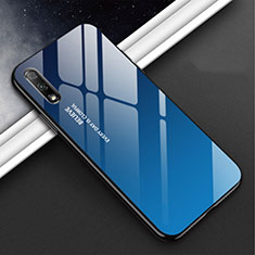 Carcasa Bumper Funda Silicona Espejo M02 para Huawei Honor 9X Azul
