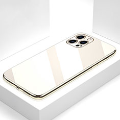 Carcasa Bumper Funda Silicona Espejo M05 para Apple iPhone 13 Pro Oro