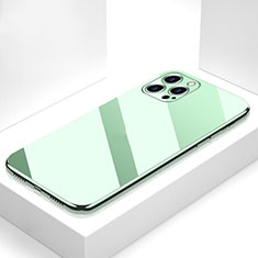 Carcasa Bumper Funda Silicona Espejo M05 para Apple iPhone 13 Pro Verde