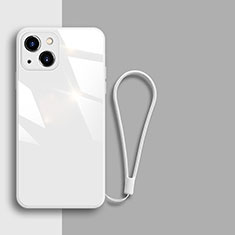 Carcasa Bumper Funda Silicona Espejo M08 para Apple iPhone 14 Blanco