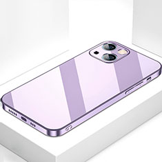 Carcasa Bumper Funda Silicona Espejo M09 para Apple iPhone 14 Morado