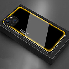 Carcasa Bumper Funda Silicona Espejo para Apple iPhone 13 Amarillo