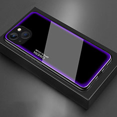 Carcasa Bumper Funda Silicona Espejo para Apple iPhone 13 Mini Morado